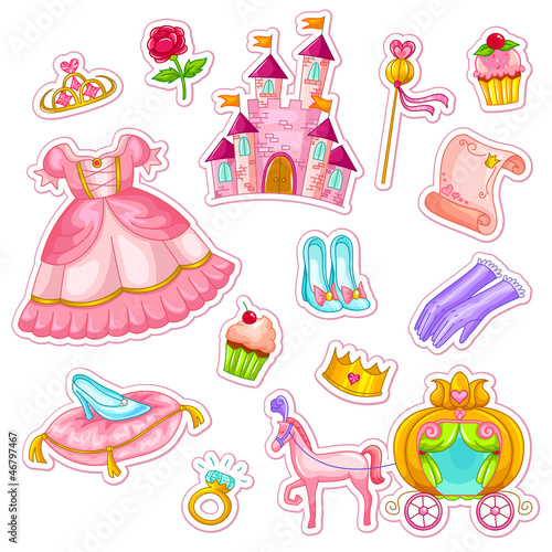 collection of items related to princesses #46797467