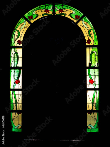 Stained glass door