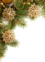 Christmas Border isolated on white