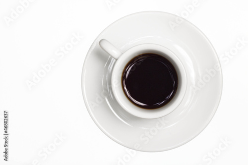 Cup with black coffee