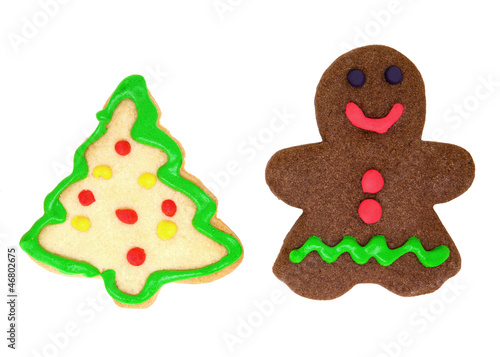 Gingerbread Man and Christmas Tree Cookie