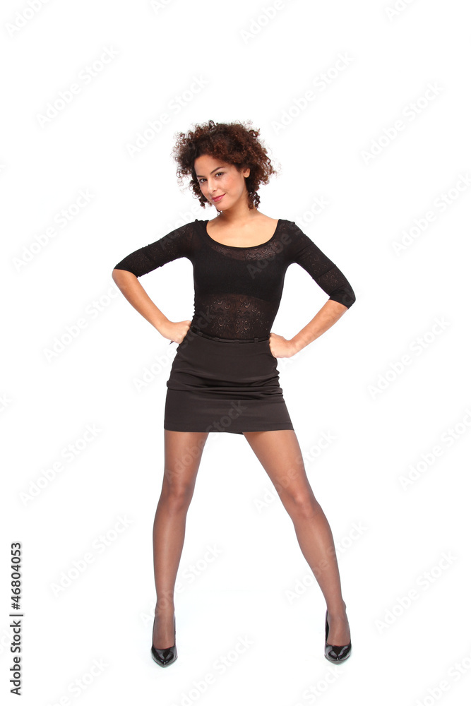Frau im Minikleid Frau im Minikleid