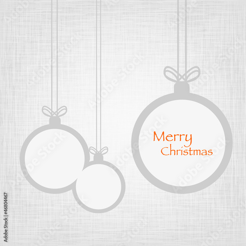 Xmas balls on textured paper