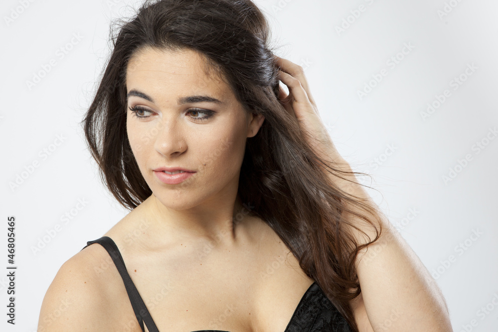 real beautiful young girl posing in the studio real beautiful young girl posing in the studio