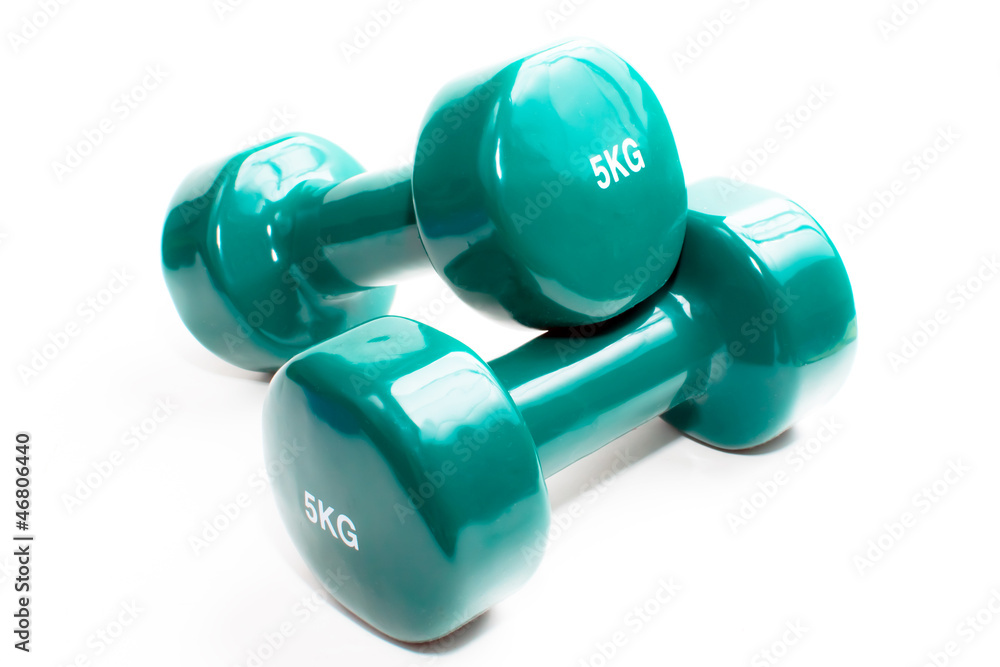 Pair of hand weights dumbbells isolated on a white background Pair of hand weights dumbbells isolated on a white background