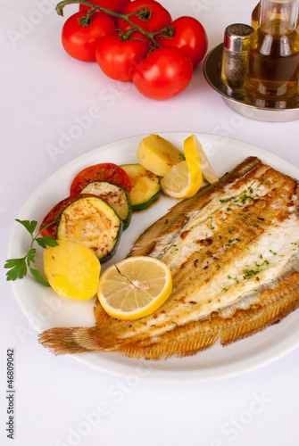 Freshly grilled sole
