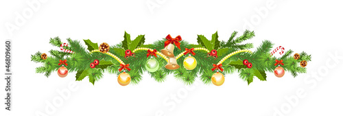 Fototapeta Naklejka Na Ścianę i Meble -  Christmas decoration with spruce tree