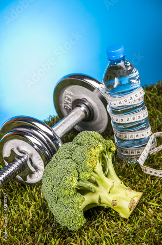 Fruits and vegetables, fitness theme