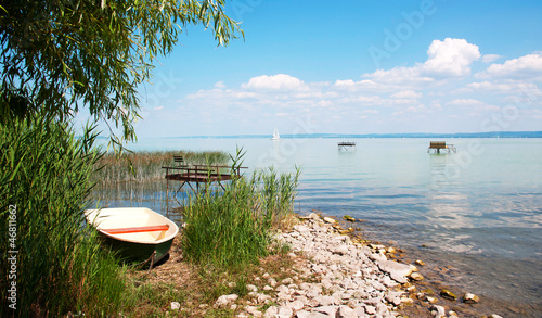 Angler boat at Lake Balaton, Hungary