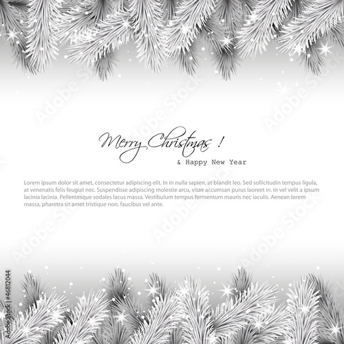 Christmas silver background with place for text