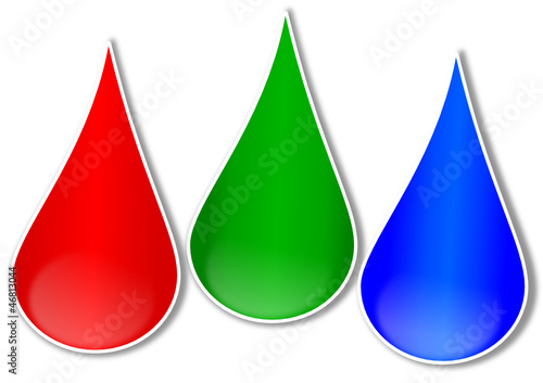 Red  green and blue drop - rgb - illustration