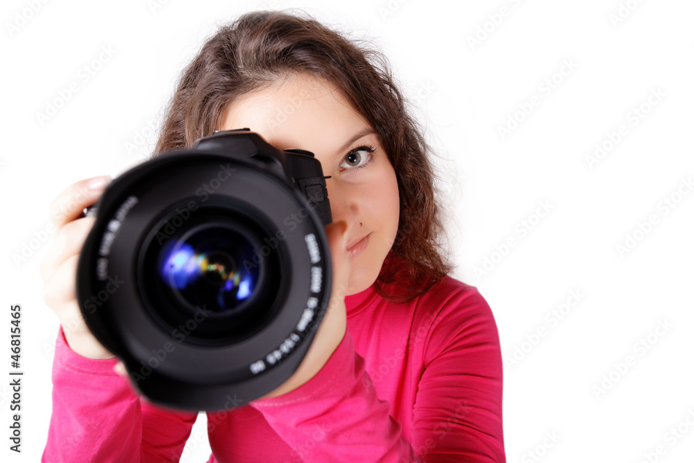 Now she will be shot with the camera Now she will be shot with the camera