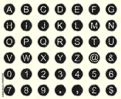 Vintage Typewriter Letters