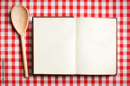 open old recipe book photo