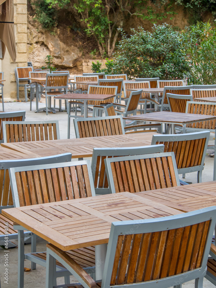 Fototapeta premium Tables and chairs