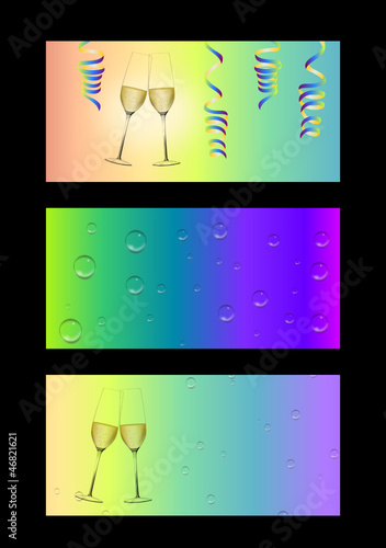 Bunte Karte zu Silvester