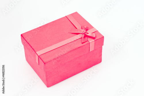 red gift box with white background