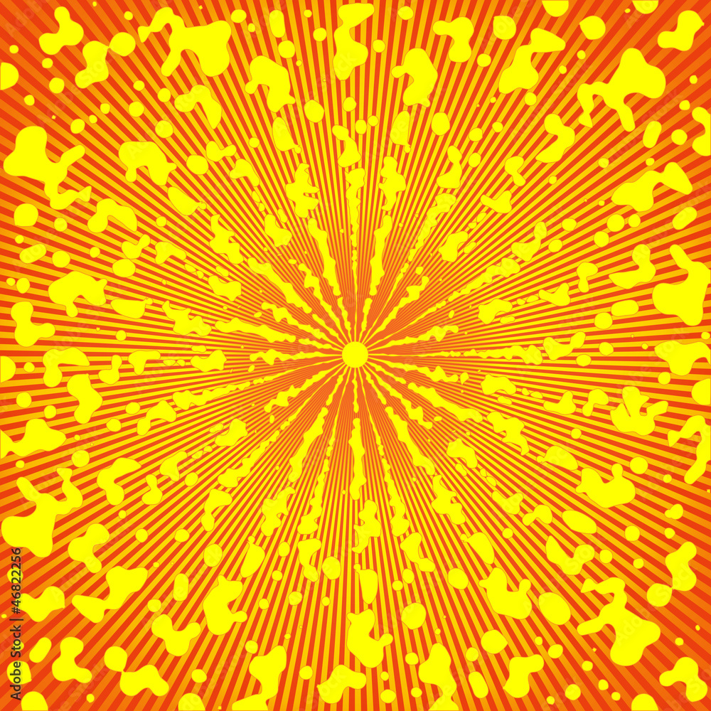 Fototapeta premium Sun with rays abstract background