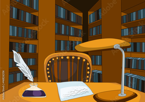 Library Room Cartoon