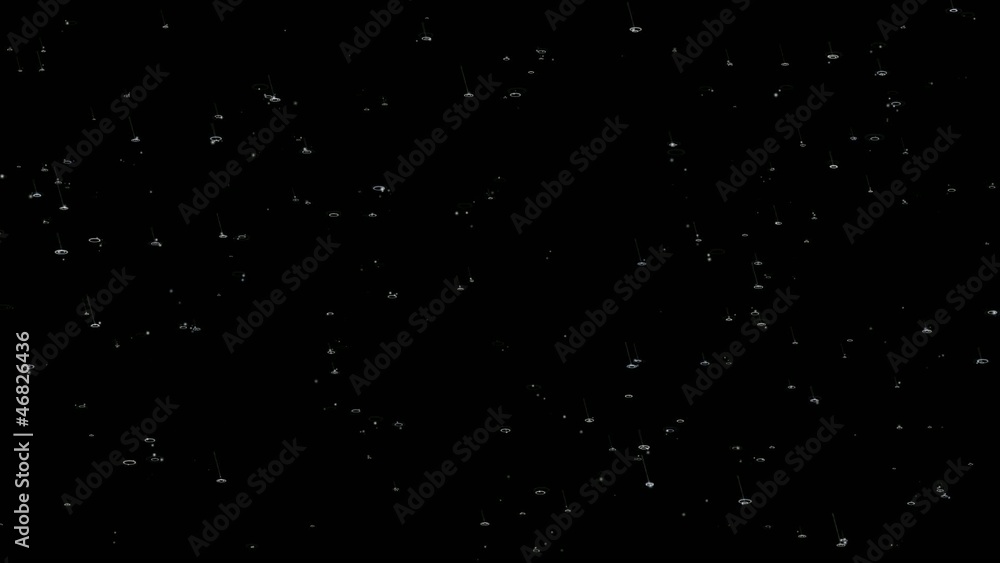 Raindrops with black screen Raindrops with black screen