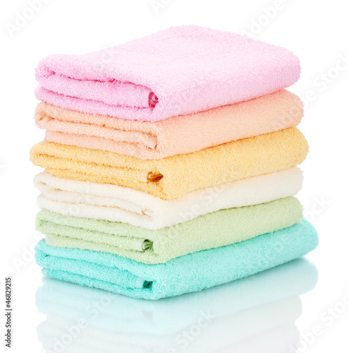Cuadro en lienzo colorful towels isolated on white