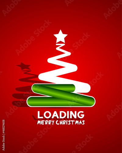 waiting for christmass concept illustration