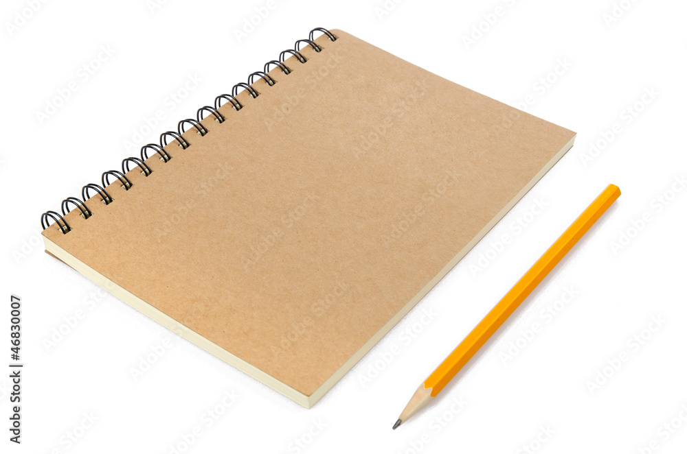 Notepad and pencil Notepad and pencil