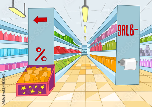 Supermarket Cartoon