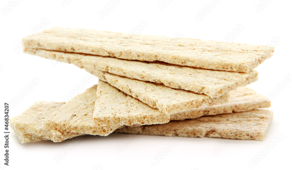 tasty crispbread, isolated on white tasty crispbread, isolated on white