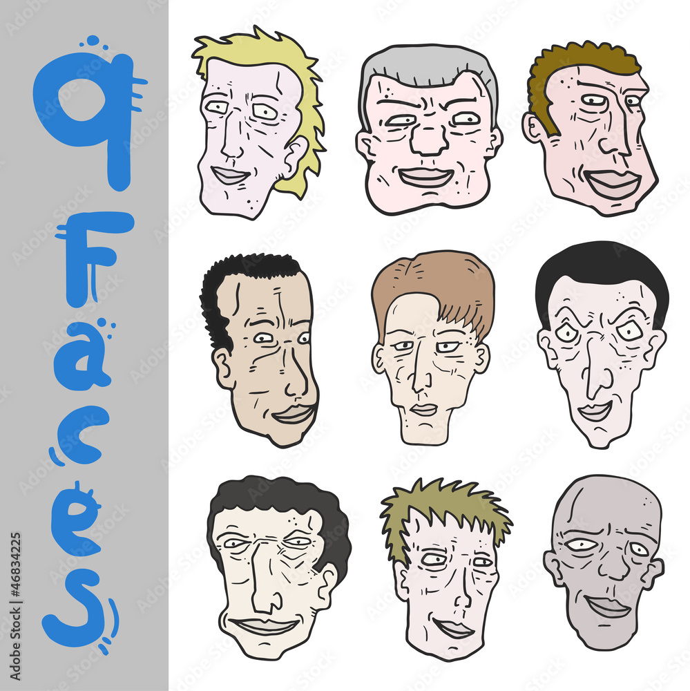 Nine faces Nine faces