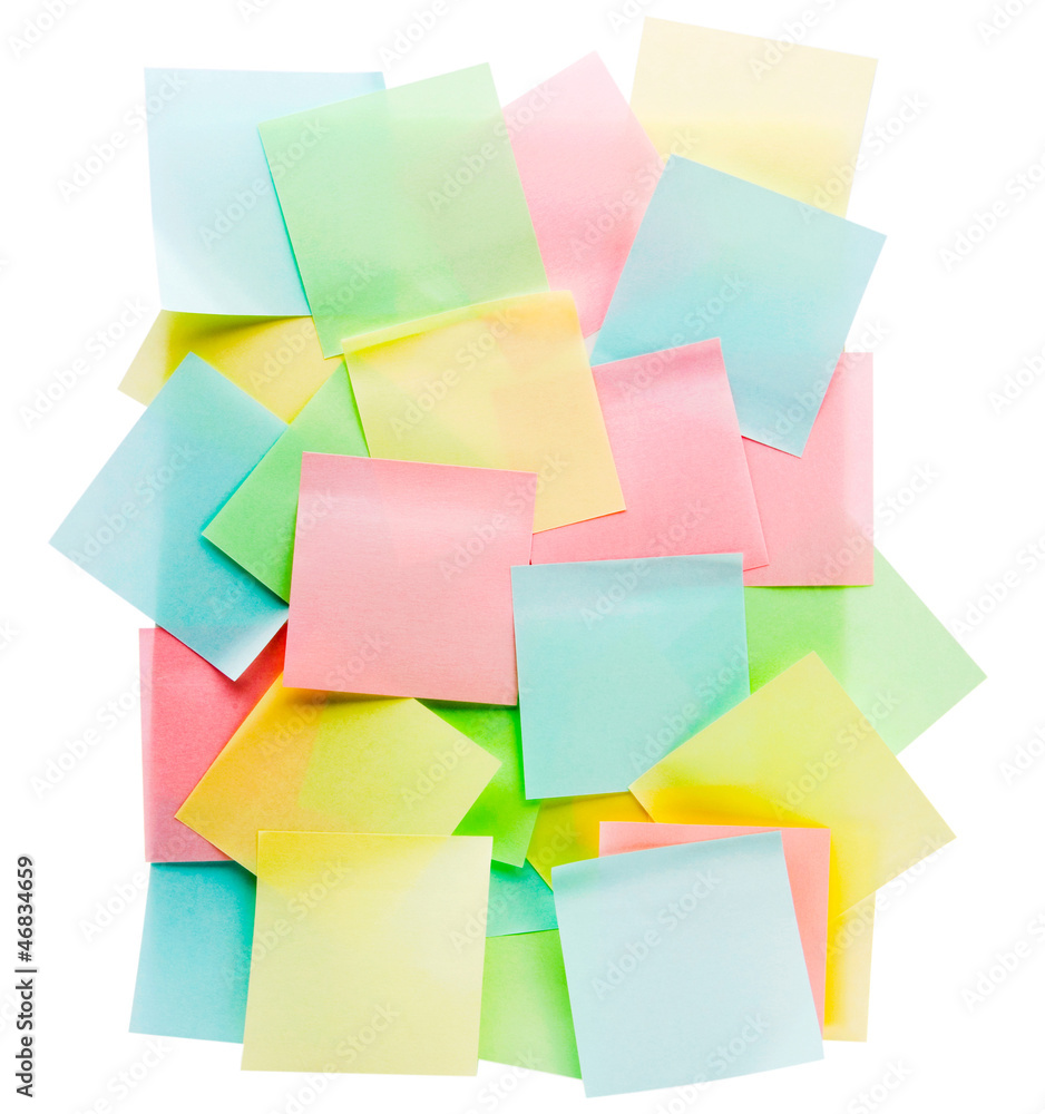 Colorful adhesive notes Colorful adhesive notes