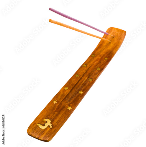Incense sticks on incense holder photo