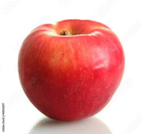 juicy red apple isolated on white