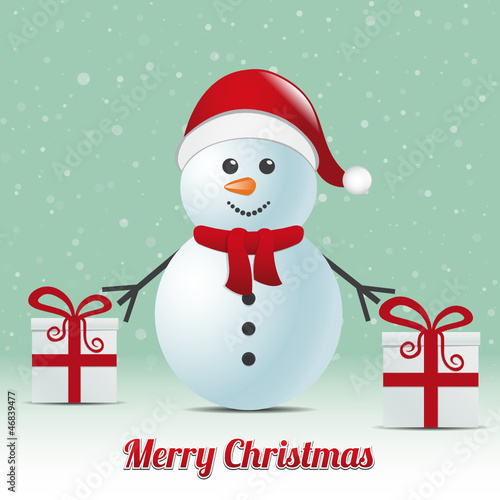 snowman gift snowy winter b...