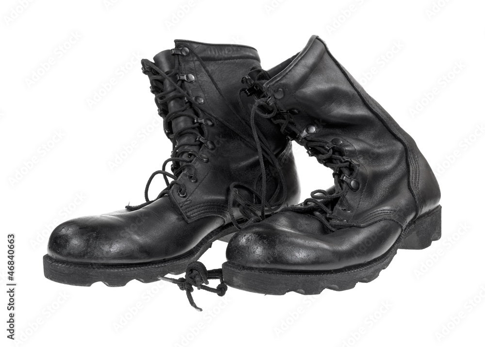 Black military boots Black military boots