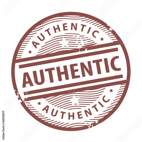 Stamp with the text Authentic written inside the stamp, vector