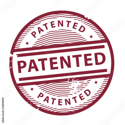 Stamp with the text Patented written inside the stamp, vector