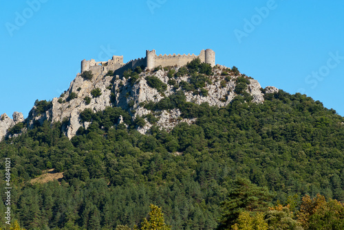 Obraz na płótnie General view of Chateau Puilaurens w salonie