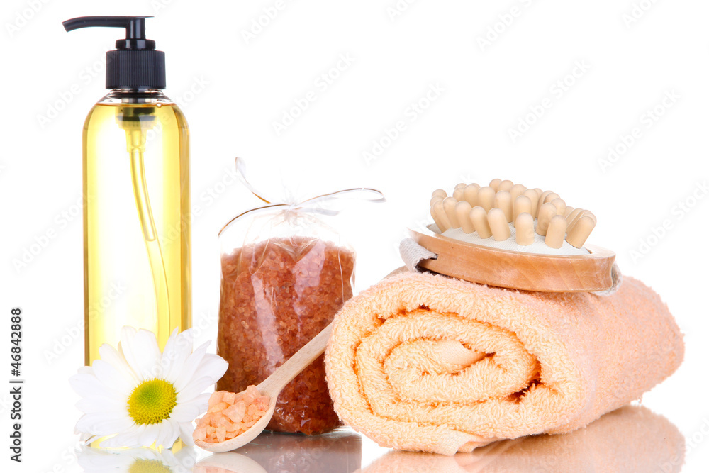 Set for care of a body isolated on white Set for care of a body isolated on white