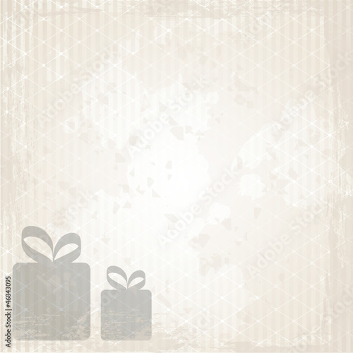 Grunge Hintergrund mit Geschenk