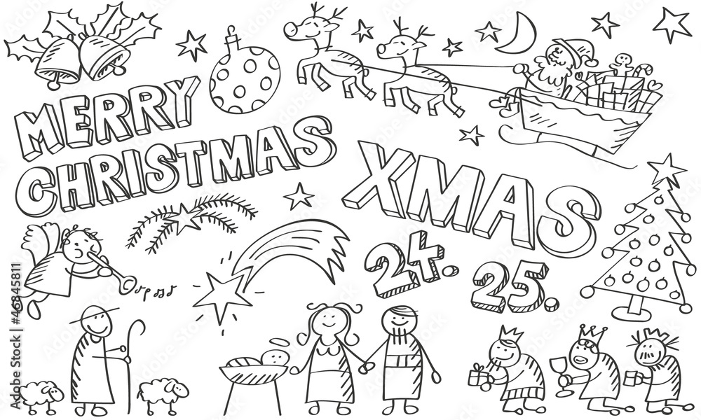Skizzen Weihnachtssymbole 2