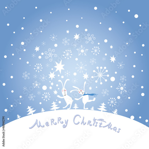Christmas and New Year's Greeting card © cyue