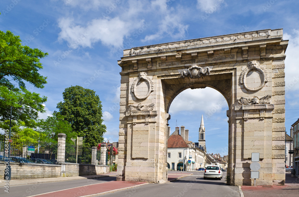 Medieval city gate Porte Saint Nicolas, Beaune, France