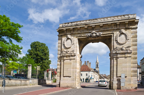 Medieval city gate Porte Saint Nicolas, Beaune, France © slava