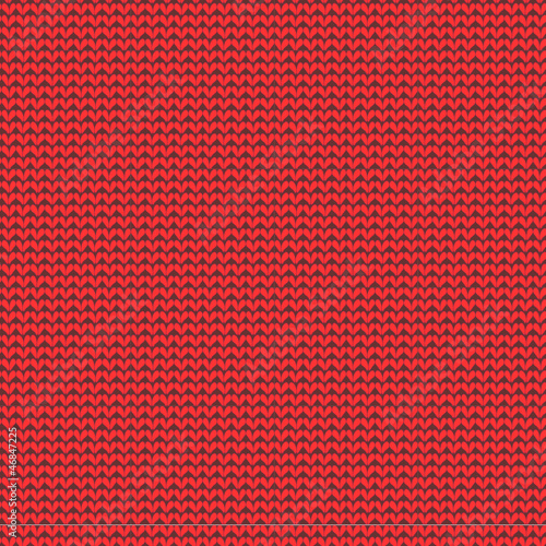 Christmas red knitted background, seamless pattern included