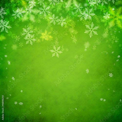 Beautiful snowflake Christmas background with copyspace