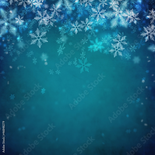 Beautiful snowflake Christmas background with copyspace