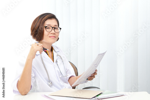 doctor sitting in working room 