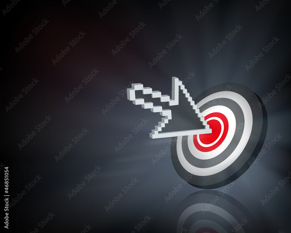 Cursor on target. Vector illustration. Stock Vector | Adobe Stock