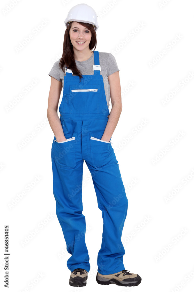 Young female apprentice ready to work Young female apprentice ready to work